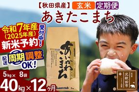 ※令和7年産 新米予約※《定期便12ヶ月》秋田県産 あきたこまち 40kg【玄米】(5kg小分け袋) 2025年産 お届け周期調整可能 隔月に調整OK お米 藤岡農産|foap-21112