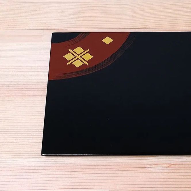 秀衡塗 盛皿 菓子器 秀衡プレート（長方形）黒 / 漆器 食器 プレート 漆塗 うるしぬり 手塗り 木製 伝統工芸品 和 お正月 高級 結婚 新築祝い お祝い 贈答 贈り物 プレゼント ギフト 香典返し お返し おもてなし【ocy925-hid-bk-1A】