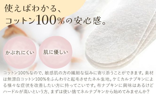 布ナプキン ナプキン コットン 使い捨て ネルナプキン レギュラー 計20枚 セット 有限会社アルデバラン《45日以内に出荷予定(土日祝を除く)》岡山県 笠岡市 オーガニックコットン 布ナプキン 使い捨て コットン100％---A-263---