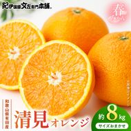 V7414_清見オレンジ[約8kg]和歌山県有田産 春みかん (果実サイズおまかせ) 春みかん 紀伊国屋文左衛門本舗 ※日時指定不可