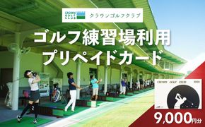 クラウンゴルフクラブ　ゴルフ練習場利用プリペイドカード　【ゴルフ練習場プリペイドカード　3枚9000円分 神奈川県 小田原市 】 142069_DT003