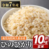 鹿児島県産の玄米 ひのひかり(計10kg・5kg×2袋) 国産 玄米 自社精米 ご飯 おこめ おにぎり お弁当 ひのひかり【谷口ファーム】akn064-09