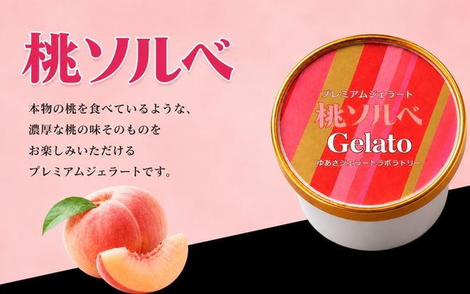 プレミアムジェラート／桃 ももソルベ 12個セット／ジェラート シャーベット アイスクリーム 100ml ／ゆあさジェラートラボラトリー【sgtb700-10】