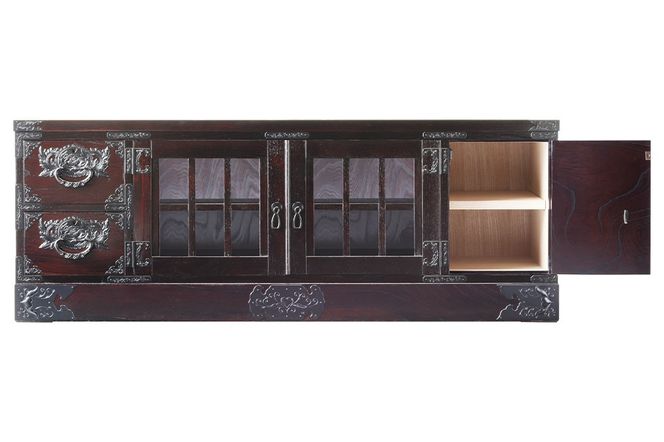 仙台箪笥 四.五尺テレビボード 拭き漆塗り (申込書返送後、1ヶ月～6ヶ月程度でお届け)|06_kyk-140301