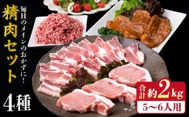 【使いやすい豚肉＆牛肉セット】毎日のメインのおかずを彩る 精肉 セット 4種 計約2㎏ 5～6人前《糸島》【糸島ミートデリ工房】 [ACA204]