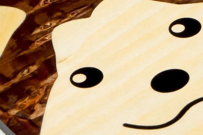 角館樺細工《樺細工 八柳》秋田犬コースター 5枚セット 角館工芸協同組合|02_kdk-392801