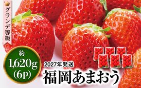 【先行受付】あまおう いちご 1,620g ( 約 270g × 6パック ) 【2027年3月初旬以降順次発送】 糸島市 / 株式会社HSP-テクノ [AZL002] グランデ 等級 福岡県産