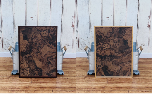 シェルフコンテナ　50タイプ専用　スライド式天板<玉杢調マーブリング柄：川﨑クラフト>