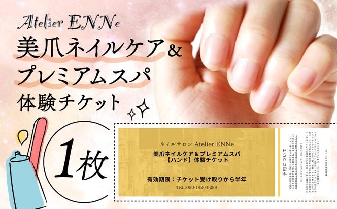 美爪 ネイルケア プレミアムスパ 体験チケット ハンド リラックス 美容 プライベート サロン 静岡県 藤枝市【PT0209-000002】