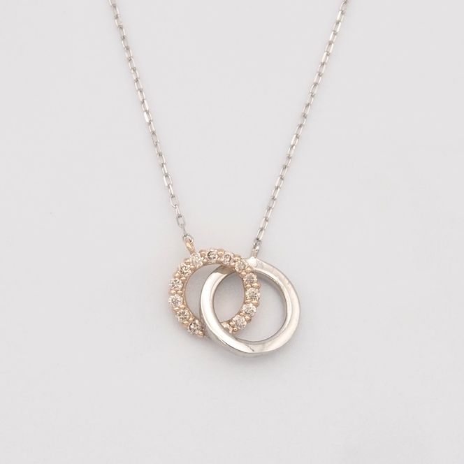 PT900/K18PG/PT850 0.07ct ダイヤモンド ペンダントネックレス HH-019743 SWBT010