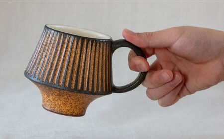 鉄釉 マグカップ (マッシュルーム) 2個セット 糸島市 / 醇窯 やきもの カップ ペア うつわ [AOE005] 醇窯 高須健太郎 陶器 やきもの マグカップ マグ コップ セット 鉄釉 ペア