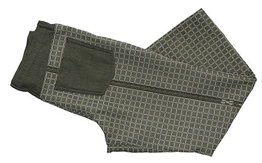 みんさー織 総手織りパンツ（楕円ヒチガーラ グレイッシュ）LLサイズ AZ-67-1