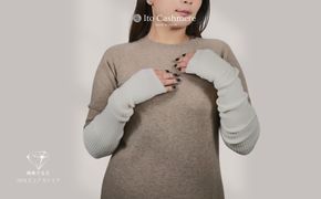 G3585 100％ピュアカシミヤ・ハンドウォーマー オーガニックホワイト【高級 カシミア おしゃれ ファッション 防寒 かしみあ】