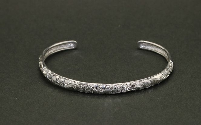 メンズバングル  こう丸・ハワイアン彫り （SV925）