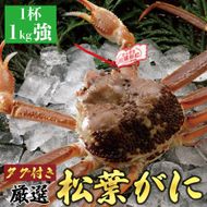 756.【活】≪2025年12月～2026年1月発送≫ 特撰 松葉がに（なま）【ブランドタグ付き】1kg超の大きいサイズ 食べ応えあり 特大1杯 313726_BS001VC01