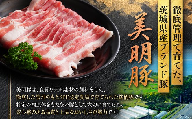 「美明豚」 豚バラスライス 約1.4kg ( 茨城県共通返礼品・行方市産 ) ブランド豚 銘柄豚 美明豚 豚 豚肉 肉 豚バラ ぶたばら スライス 豚バラ肉 茨城 茨城県産 国産 冷凍 焼肉 BBQ