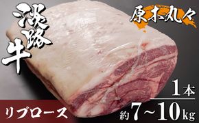 淡路牛 リブロース 原木丸々1本 約7kg～10kg　　[ブロック 牛肉 冷凍]