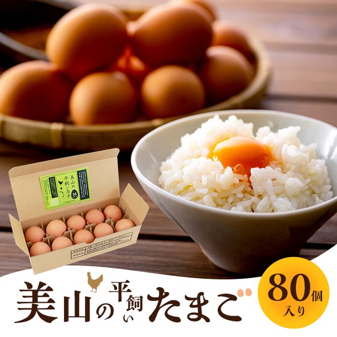 美山の平飼いたまご 80個 | 卵 タマゴ 平飼い 卵かけごはん お菓子作り 国産 南丹市