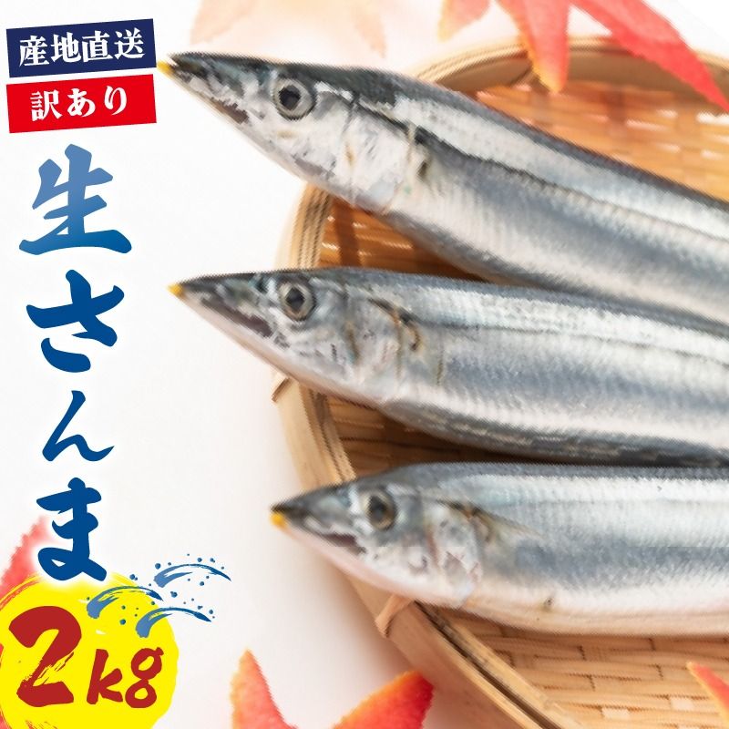 [2025年先行予約] 訳あり 鮮さんま 約2kg 冷蔵 秋刀魚 限定 期間限定 旬 簡単調理 焼き魚 煮魚 フライ おかず おつまみ 晩酌 米 丼 海産物 海鮮 魚介 魚介類 三陸 岩手県 大船渡市 [daisei002]
