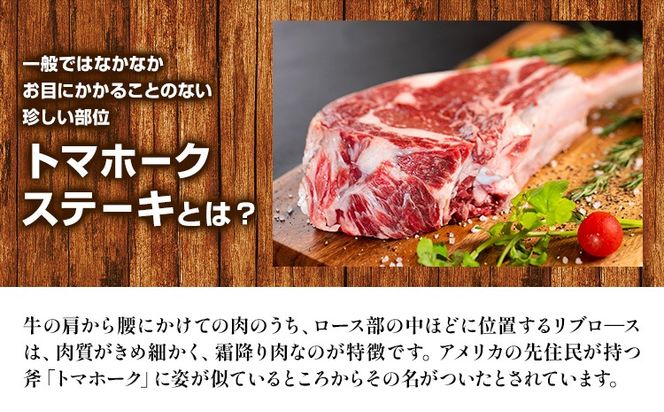 牛肉 熊野牛 トマホークステーキ 900g 株式会社Meat Factory《30日以内に出荷予定(土日祝除く)》和歌山県 日高川町 熊野牛 トマホーク ステーキ---wshg_fmfy53_30d_24_35000_900g---