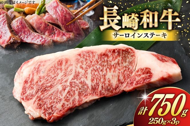 AK025 長崎和牛 サーロイン ステーキ 250g 3パック 計750g [ 牛肉 肉 和牛 ステーキ ロース サーロインステーキ BBQ バーベキュー 焼肉 アウトドア 長崎県 島原市 ]
