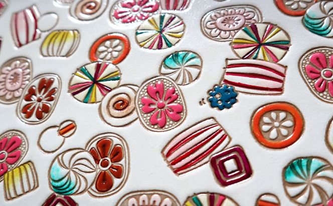 【文庫屋大関】マカロンポーチ 飴【皮革工芸品】 ポーチ ミニポーチ 小物入れ アクセサリー入れ イヤホン入れ 収納 保管ケース 手のひらサイズ  本革 革 皮革 工芸品 工芸 雑貨 ギフト プレゼント 日本製 東京