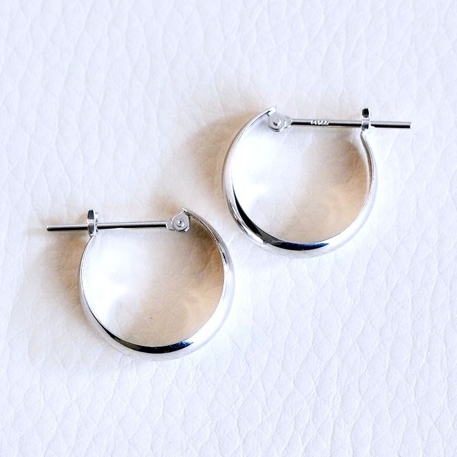 Pt900 プラチナ 地金 フープ ピアス (直径15mm) 保証書付 KO-0058 SWAD084-15mm