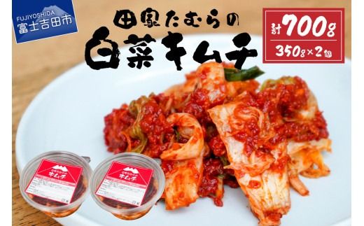 キムチ 白菜キムチ 小分け 350g×2個 セット 計700g 本場 手作り 国産野菜 白菜 本格発酵キムチ 韓国キムチ ヤンニョム 漬け物 唐辛子 浅漬け 発酵食品 おかず 富士山 雪解け水 本場韓国人の作るキムチ