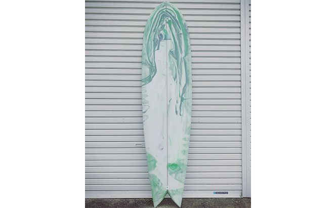サーフボード Kei okuda shape fishimmons 7'4 サーフィン ボード マリンスポーツ スポーツ スポーツ用品