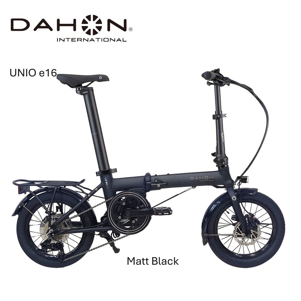 DAHON International Folding E-Bike Unio e16 Matt Black[四日市市 で人気の返礼品 武田産業 折り畳み自転車 電動アシスト 自転車 折りたたみ自転車 折りたたみ式自転車 三重県 四日市市ふるさと納税]
