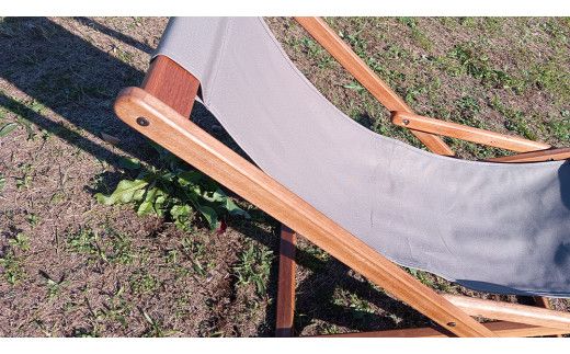 《 受注生産 》 布製「 リクライニング 」 デッキチェア（ ブラウン ） 1脚 インテリア アウトドア キャンプ テラス 庭 家具 日用品 椅子 イス リクライニング 折りたたみ ファブリック生地 茶色 [DP013us]