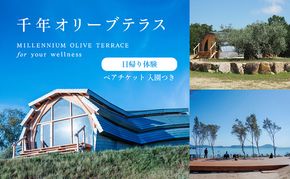 【 小豆島 】千年オリーブテラス for your wellness 日帰り体験 （入園つき） ペアチケット マインドフルネス体験 体験 体験チケット 旅行 旅 オリーブテラス 日帰り チケット ペア 香川 香川県 土庄 土庄町
