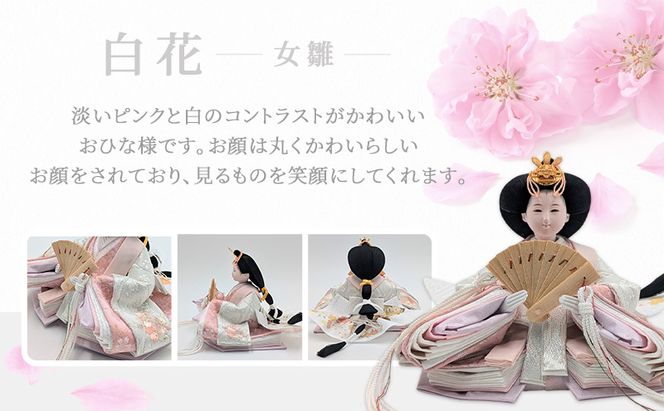 雛人形 飾れるケース飾り 『奏 KANADE』 アクリルケース ドーム型 ホワイトアッシュ