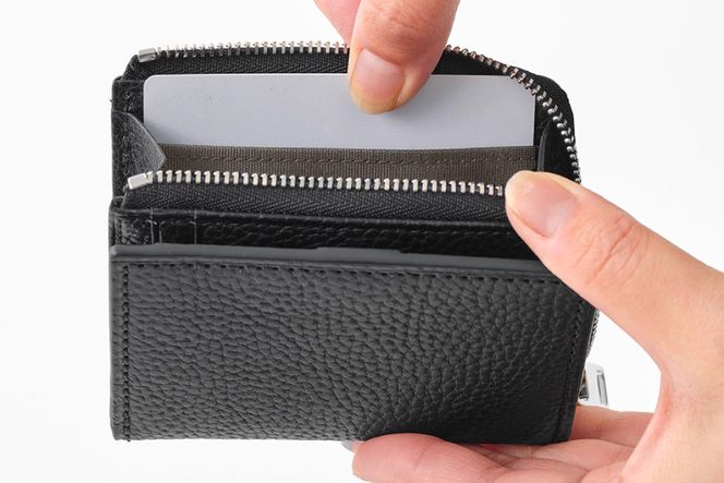 SOMES GL-04 パス＆コインケース ブラック [ソメスサドル 北海道 砂川市 12260873] ソメス バッグ メンズ レディース 本革 革 革製品 鞄 かばん レザー コインケース パスケース 財布