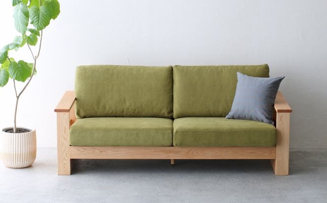 クッション おしゃれ タンバリン グレー(ブルー) 正方形 約 45 × 45cm ミナペルホネン dop tambourine 生地 刺繍 ソファ 家具 インテリア 秋山木工 秋山木工株式会社 静岡県 藤枝市