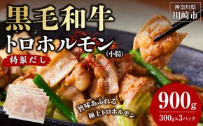 黒毛和牛トロホルモン（小腸）　特製だし0.9kg ( 300g ×3パック )【2026年11月発送】 141305_KZ60VC11