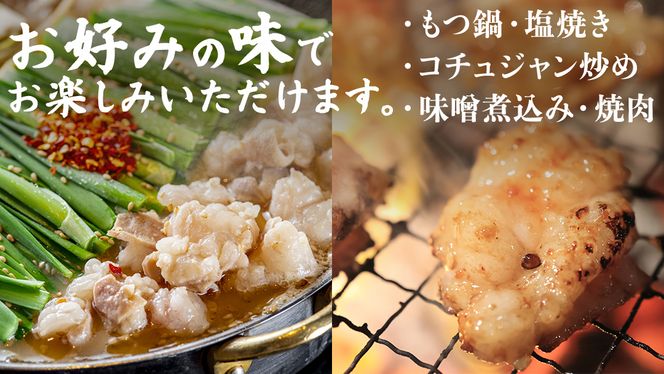 【茨城県産】 黒毛和牛 もつ鍋 焼肉用 小腸 400g（200g×2パック） (茨城県共通返礼品) 国産 牛肉 肉 お肉 ホルモン もつ 和牛 小腸 ホルモン 味付き 味付ホルモン タレ漬け 焼肉 BBQ 小分け 冷凍 料理 簡単