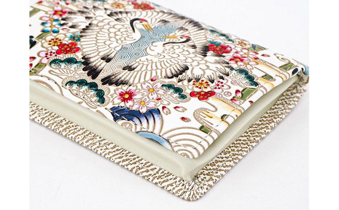 【文庫屋大関】箱まち小銭入れ　むかい鶴【皮革工芸品】 ファッション小物 財布 民芸品 