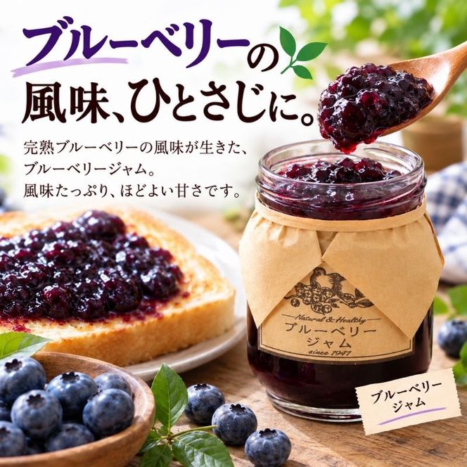 ジャム【ブルーベリージャム（140g）２個セット】ブルーベリー 完熟  果物 ペースト トッピング  トースト ヨーグルト 信州 長野