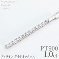 プラチナ　アイライン　ダイヤ1.0ct　ネックレス　管理番号610198 218-273