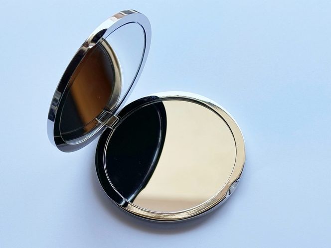 七宝焼のコンパクトミラー【有線 藤の花】