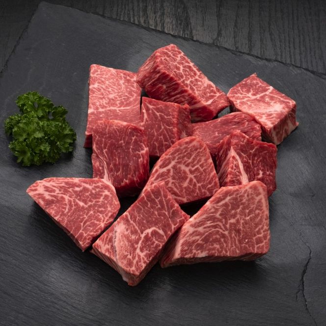 【訳あり】 博多和牛 ヒレサイコロステーキ (不揃い) 600g 肉 牛肉 ※配送不可：離島
