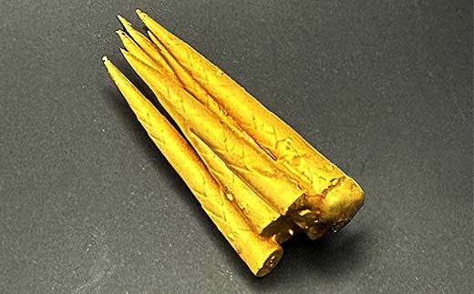 FYN5-004 西川町 工芸品 純金(K24) 月山筍 26.5g 純金 金金 金 24金 K24 K ゴールド 日本製 ハンドメイド 手作り 置物 オブジェ 貴金属 ジュエリー 贈答 贈り物 ギフト 記念日 誕生日 プレゼント X線分析検査証明書付 山形県 月山