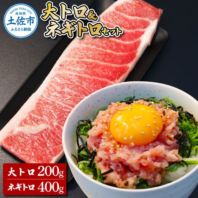 本マグロ 本鮪 大トロ200g ネギトロ400g(200g×2) ねぎとろ マグロ まぐろ 大とろ 本まぐろ 天然 刺身 刺し身 魚 海鮮 魚介 海鮮丼 ネギトロ丼【株式会社大熊】 [BQAA033]