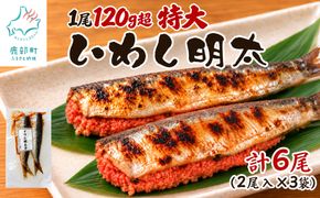 【北海道産】 いわし明太 6尾(2尾入×3袋) マイワシ 小分け ご飯のお供