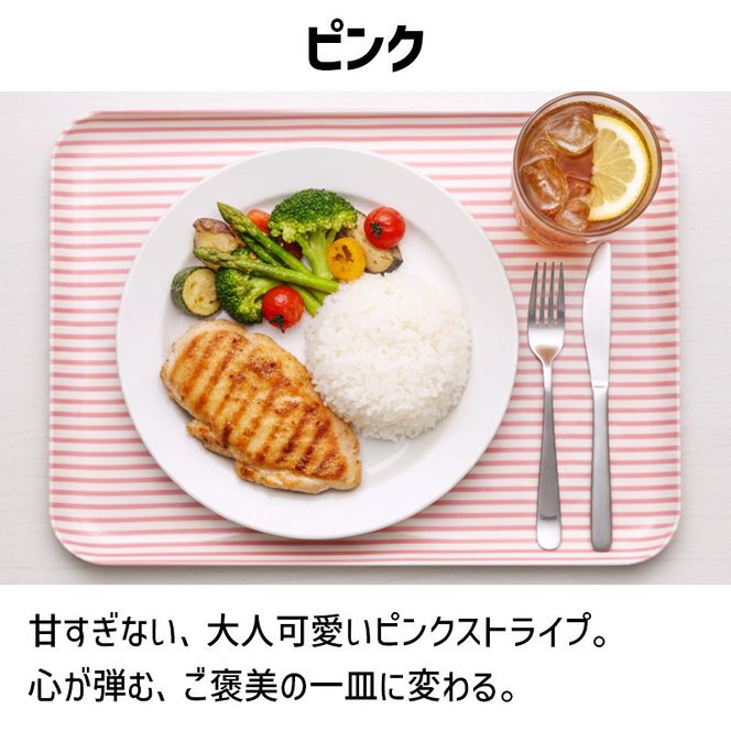 TATSU-CRAFT マグネットトレー SS 21.5cm ストライプ PK ピンク すべり止め付き ［Tk1048］ 303446_DA90798VC02