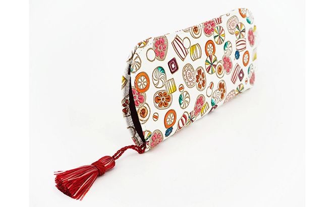 【文庫屋大関】メガネケース　飴【皮革工芸品】 ファッション小物 民芸品 