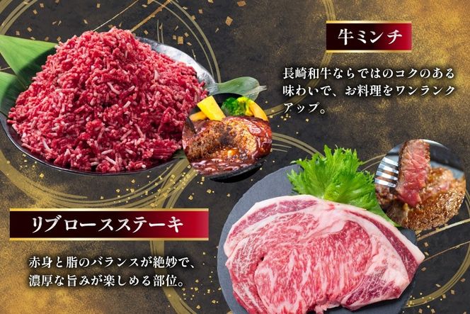 AJ670 【12回定期便】 長崎和牛 スタンダードコース [ 長崎和牛 定期便 和牛 お肉 肉 牛 牛肉 国産 ステーキ 焼肉 もも モモ バラ肉 スネ肉 ブロック ロース すき焼き しゃぶしゃぶ サーロイン カルビ ミンチ ひき肉 ヒレ トモサンカク シキンボ 水田精肉店 長崎県 島原市 ]