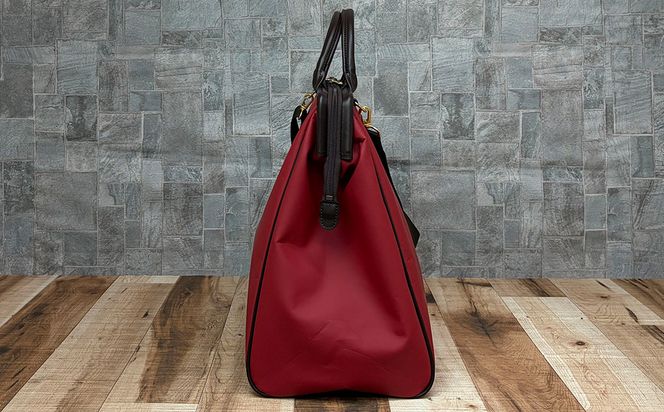 とにかく軽い！ダレスボストンS / レッド / ボストンバッグ ダレスバック 約540g 大容量 合皮 お手入れ簡単 1泊程度 旅行 出張 ジム通い かばんこみせ さくら咲くら