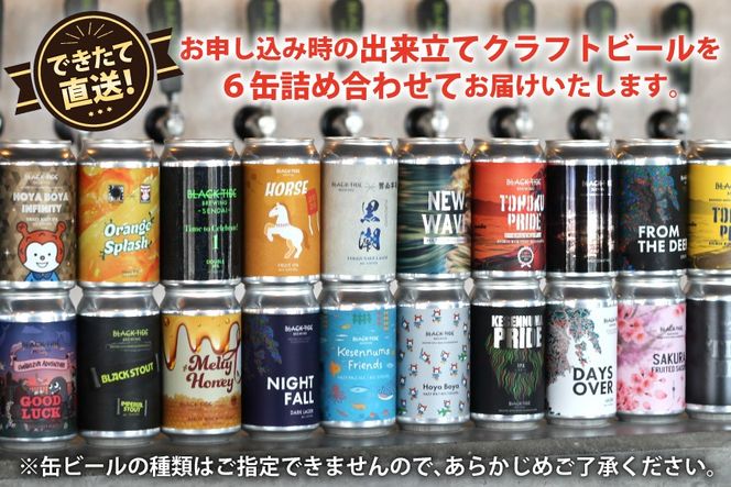 【できたて直送！】 BTB クラフトビール 6缶 セット [BLACK TIDE BREWING 宮城県 気仙沼市 20565980] 酒 ビール びーる 飲み比べ クラフト お酒 地ビール